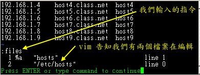 vim 的多文件编辑中，查看同时编辑的文件数据